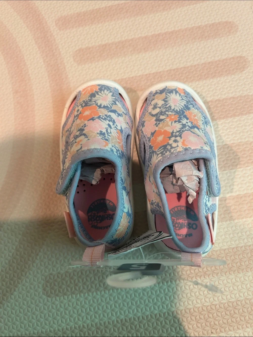 OshKosh B'gosh Floral Slip-On Sandals - Blue & Pink